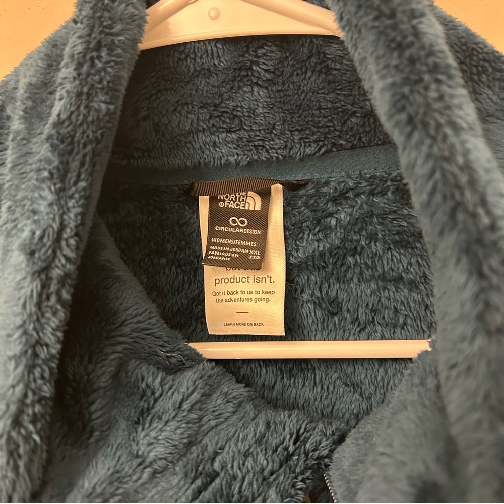 The North Face Plush Deep Teal Full-Zip Fleece Jacket - Picture 3 of 4